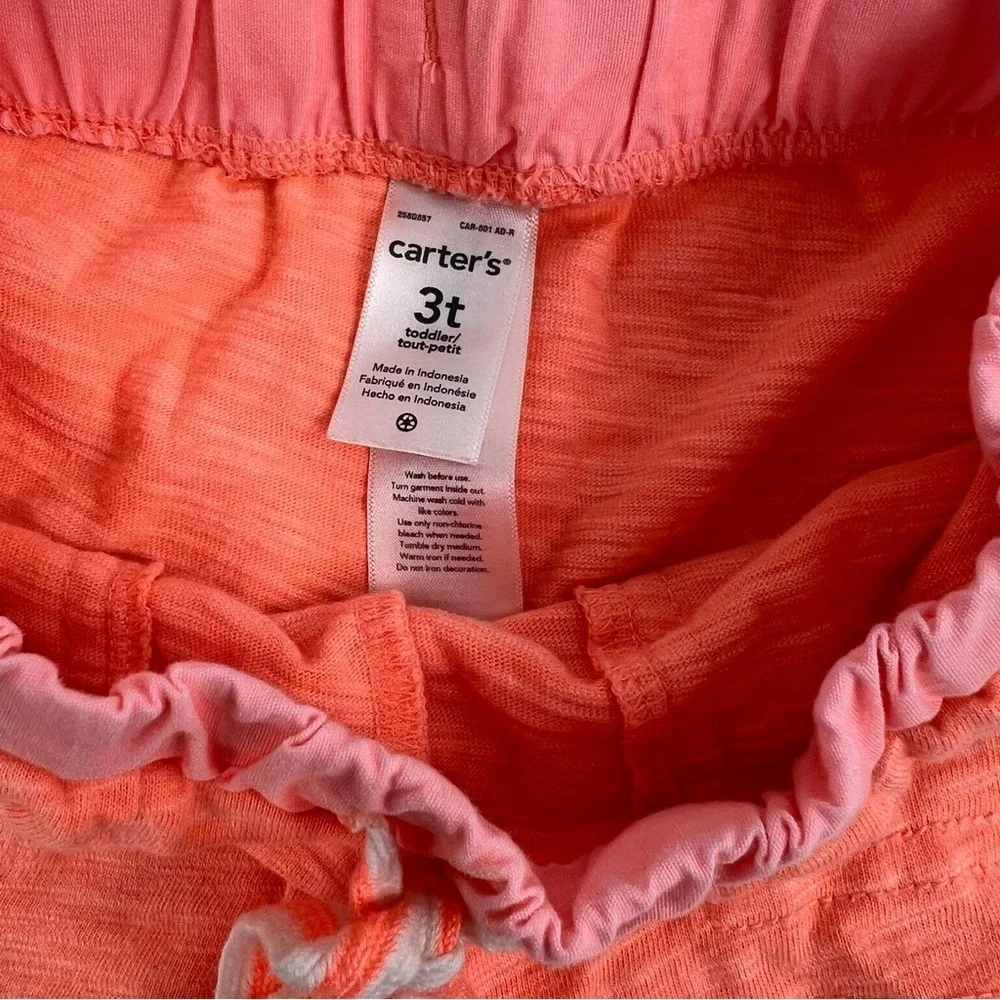 Carter - Girl's Shorts - 2 Pack - 3T - Yellow and Orange